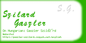 szilard gaszler business card